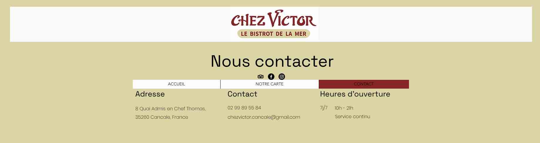 Cancale restaurant Chez Victor