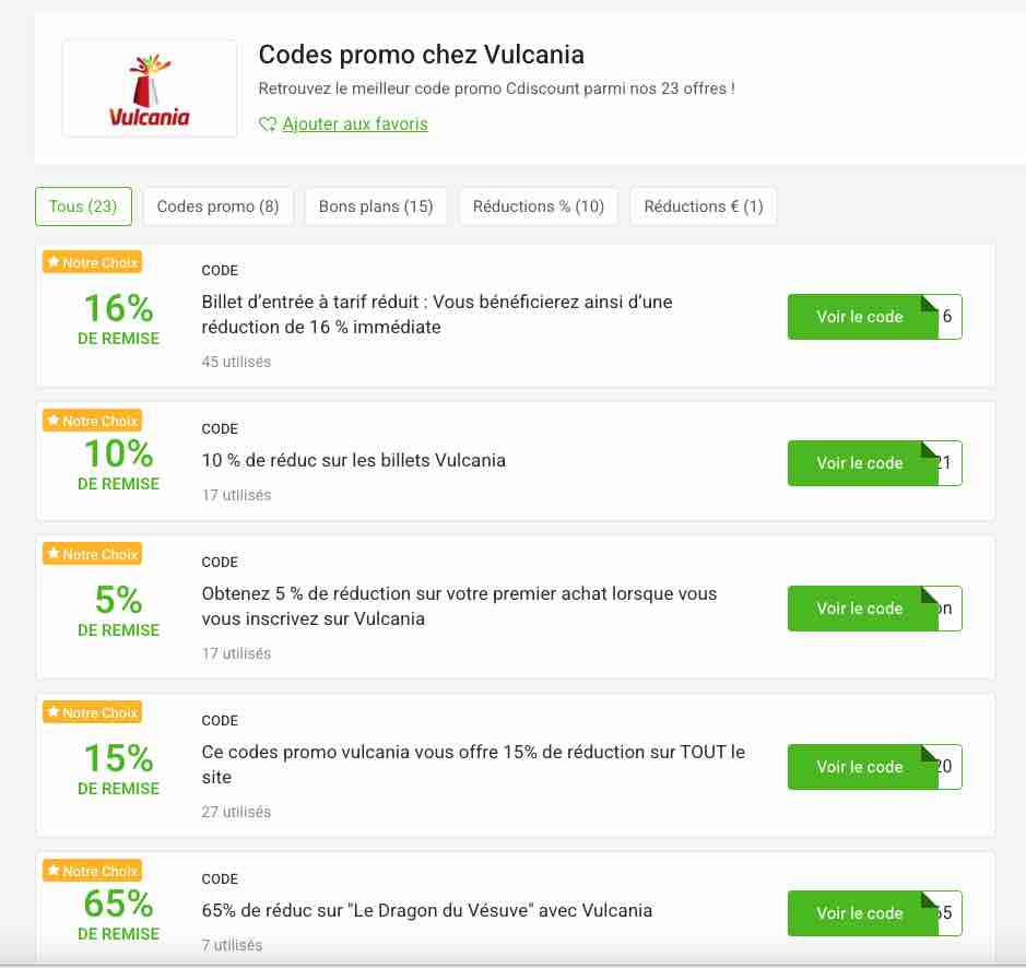 code promo Vulcania